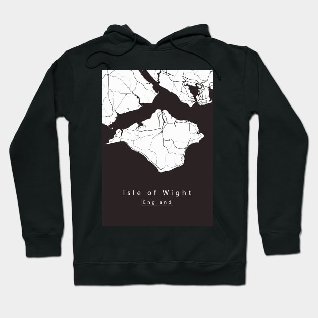 Isle of Wight England Island Map Hoodie by Robin-Niemczyk